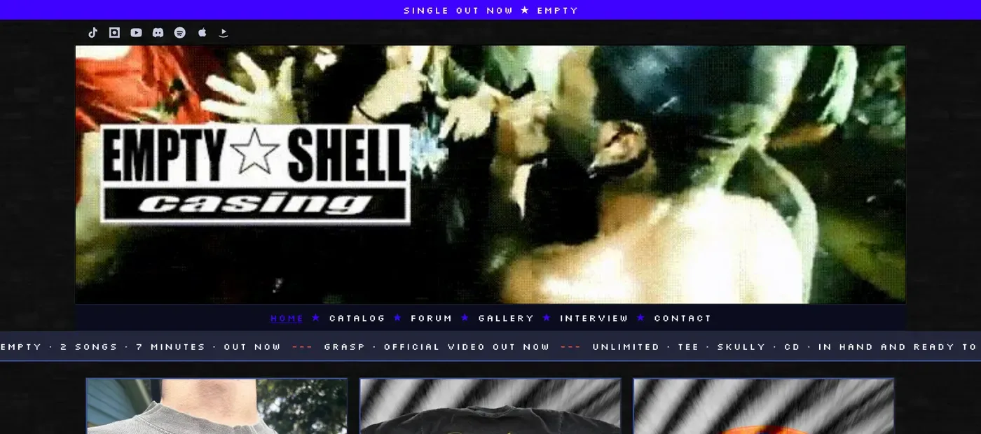EMPTY SHELL CASING: A Y2K Design System, Built to Hand Off to a Major Label